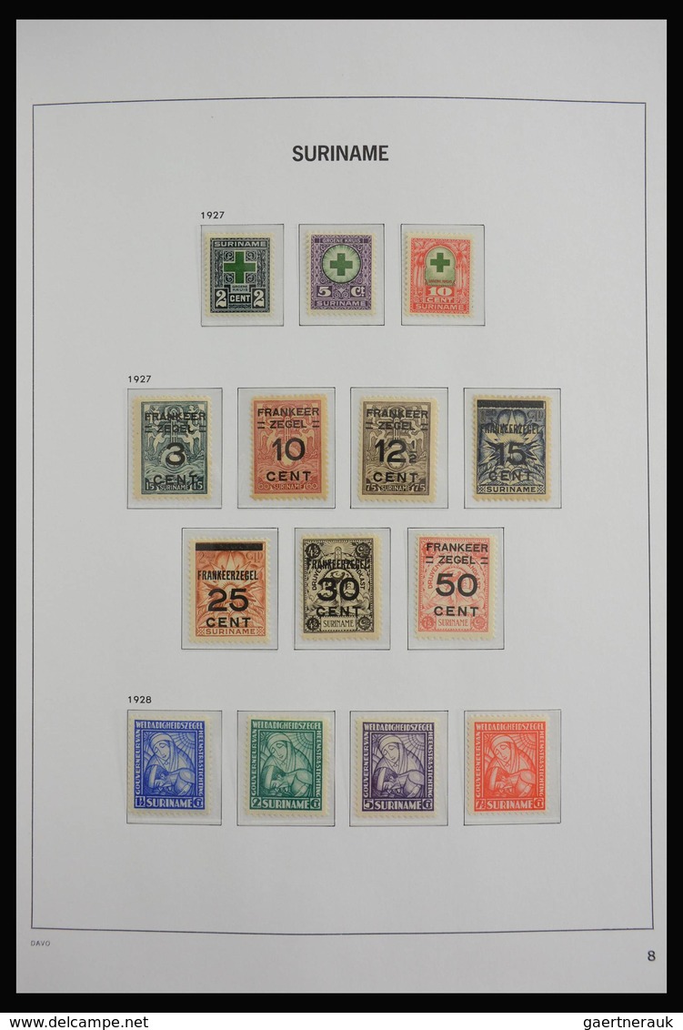 Surinam: 1873-1975: Almost complete, MNH, mint hinged and used collection Surinam 1873-1975 in Davo