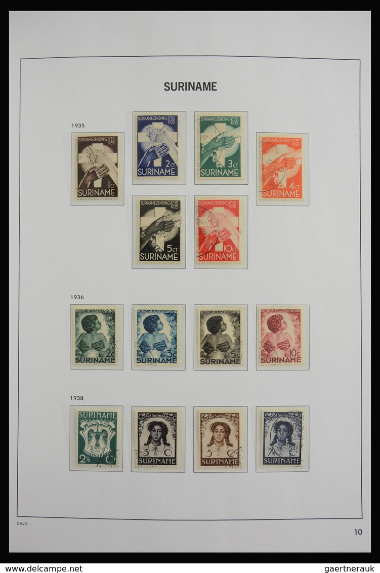 Surinam: 1873-1975: Almost complete, MNH, mint hinged and used collection Surinam 1873-1975 in Davo