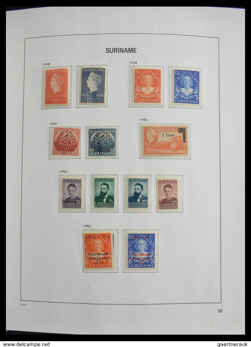 Surinam: 1873-1975: Fantastic nearly complete mainly mint never hinged collection (earlies some */0)