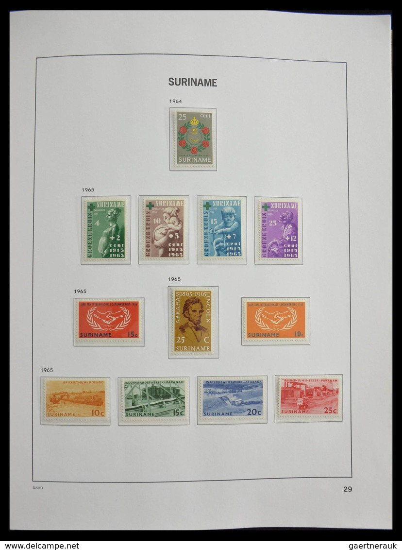 Surinam: 1873-1975: Fantastic nearly complete mainly mint never hinged collection (earlies some */0)