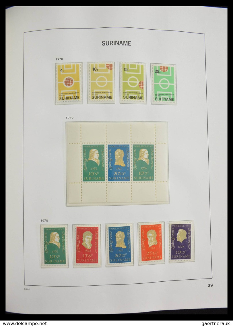 Surinam: 1873-1975: Fantastic nearly complete mainly mint never hinged collection (earlies some */0)
