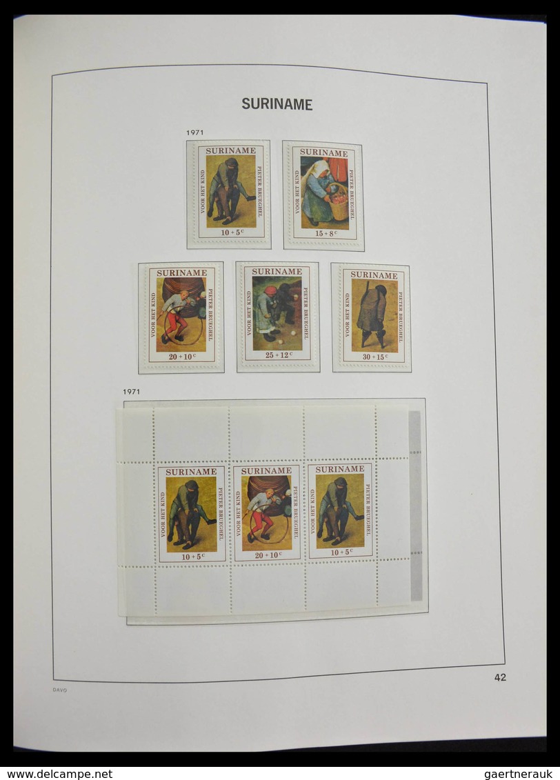 Surinam: 1873-1975: Fantastic nearly complete mainly mint never hinged collection (earlies some */0)