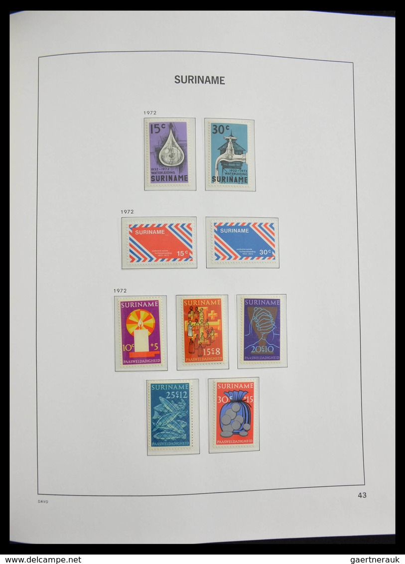 Surinam: 1873-1975: Fantastic nearly complete mainly mint never hinged collection (earlies some */0)