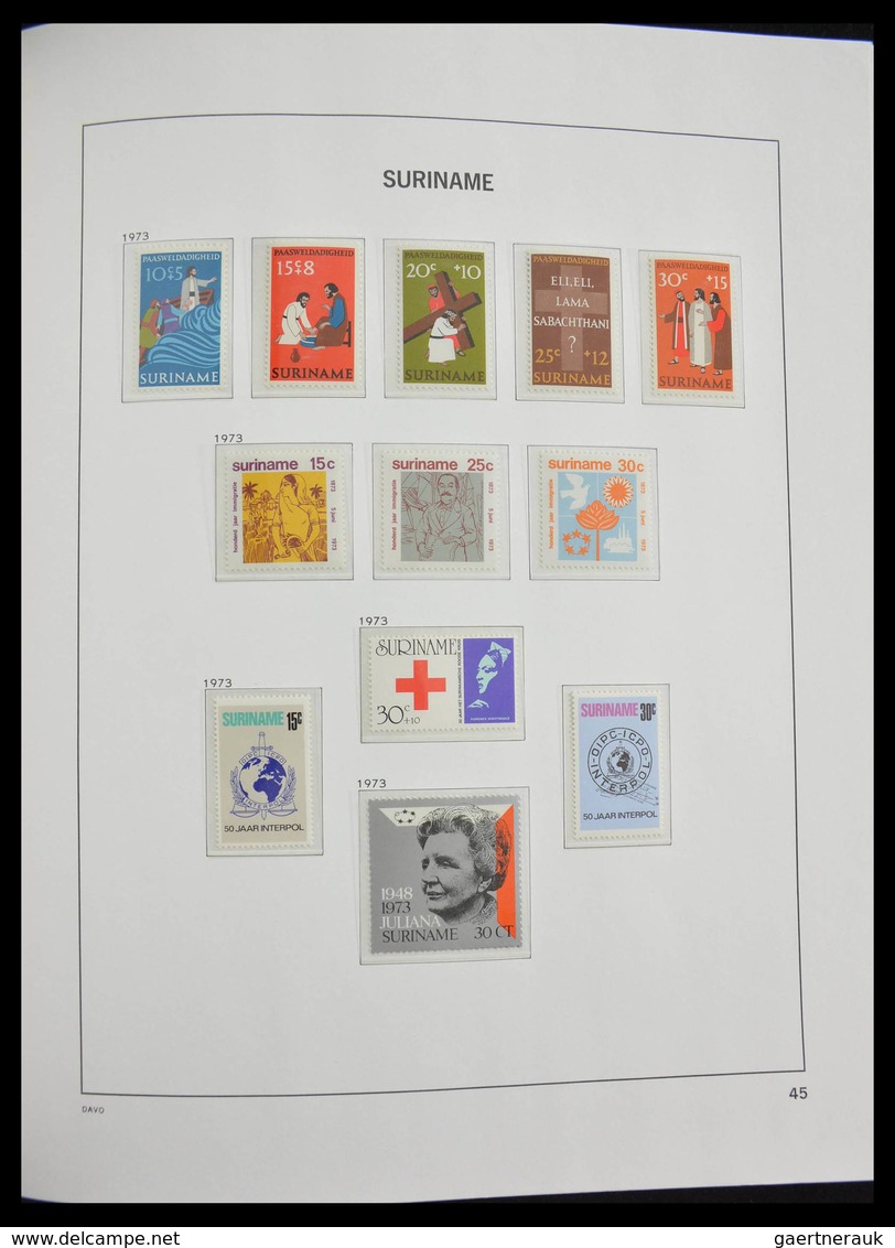 Surinam: 1873-1975: Fantastic nearly complete mainly mint never hinged collection (earlies some */0)