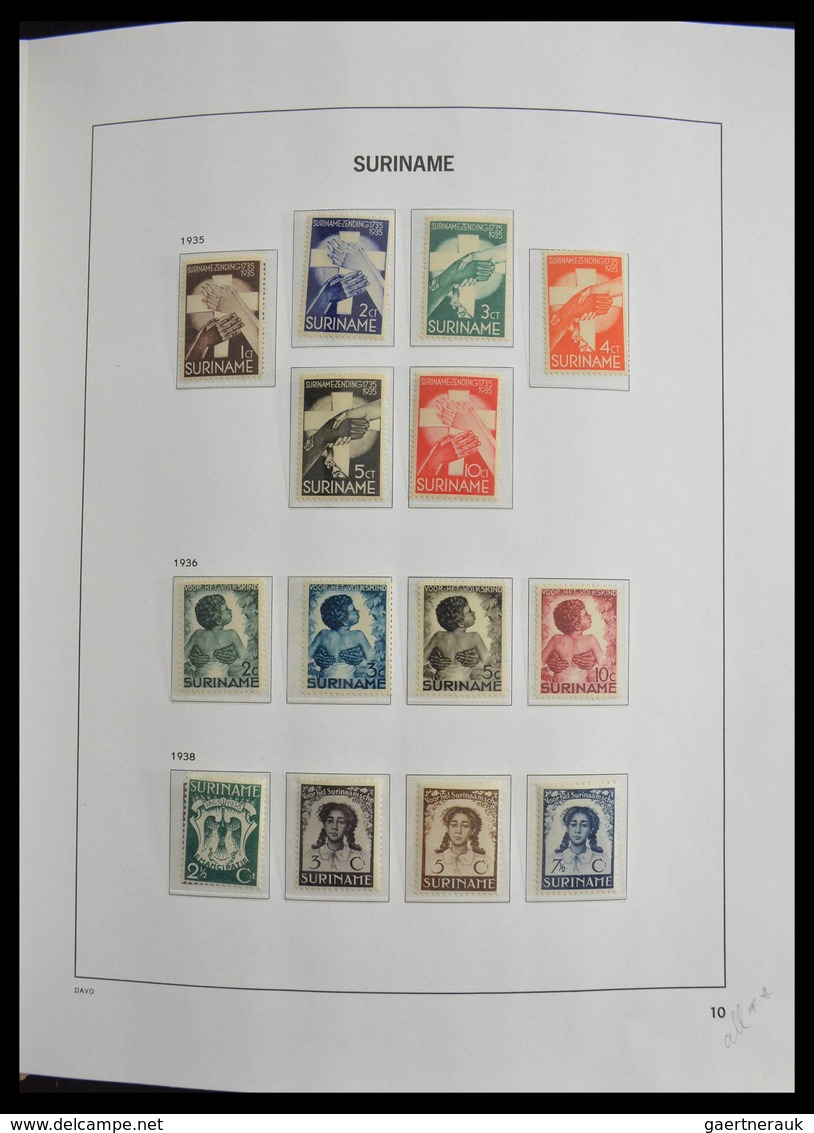 Surinam: 1873-1975: Fantastic nearly complete mainly mint never hinged collection (earlies some */0)