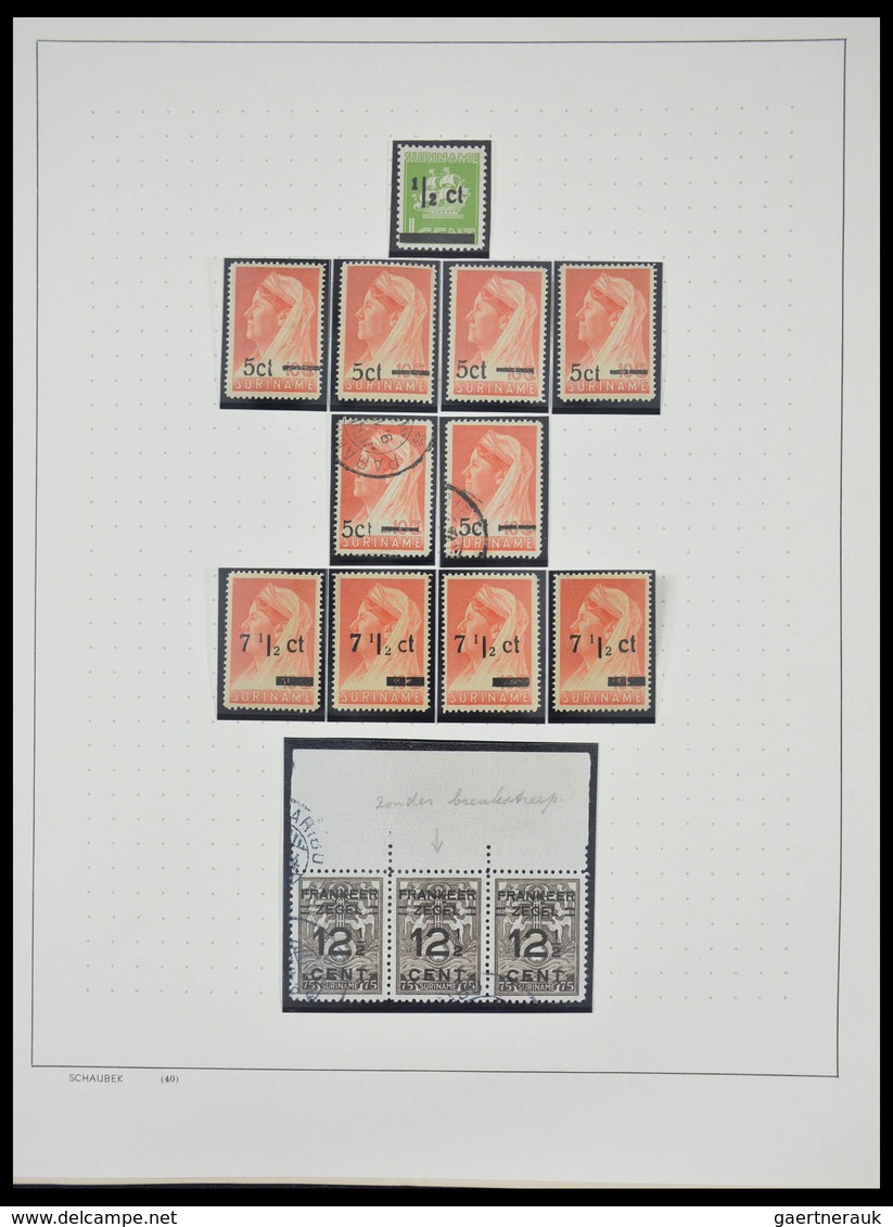 Surinam: 1873-2000: Almost complete, mostly MNH and mint hinged collection Surinam 1873-2000 in over