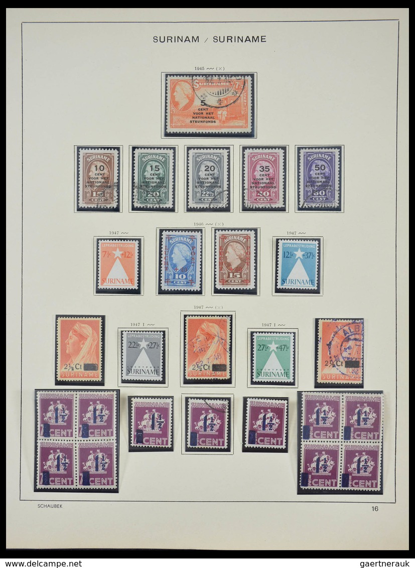 Surinam: 1873-2000: Almost complete, mostly MNH and mint hinged collection Surinam 1873-2000 in over