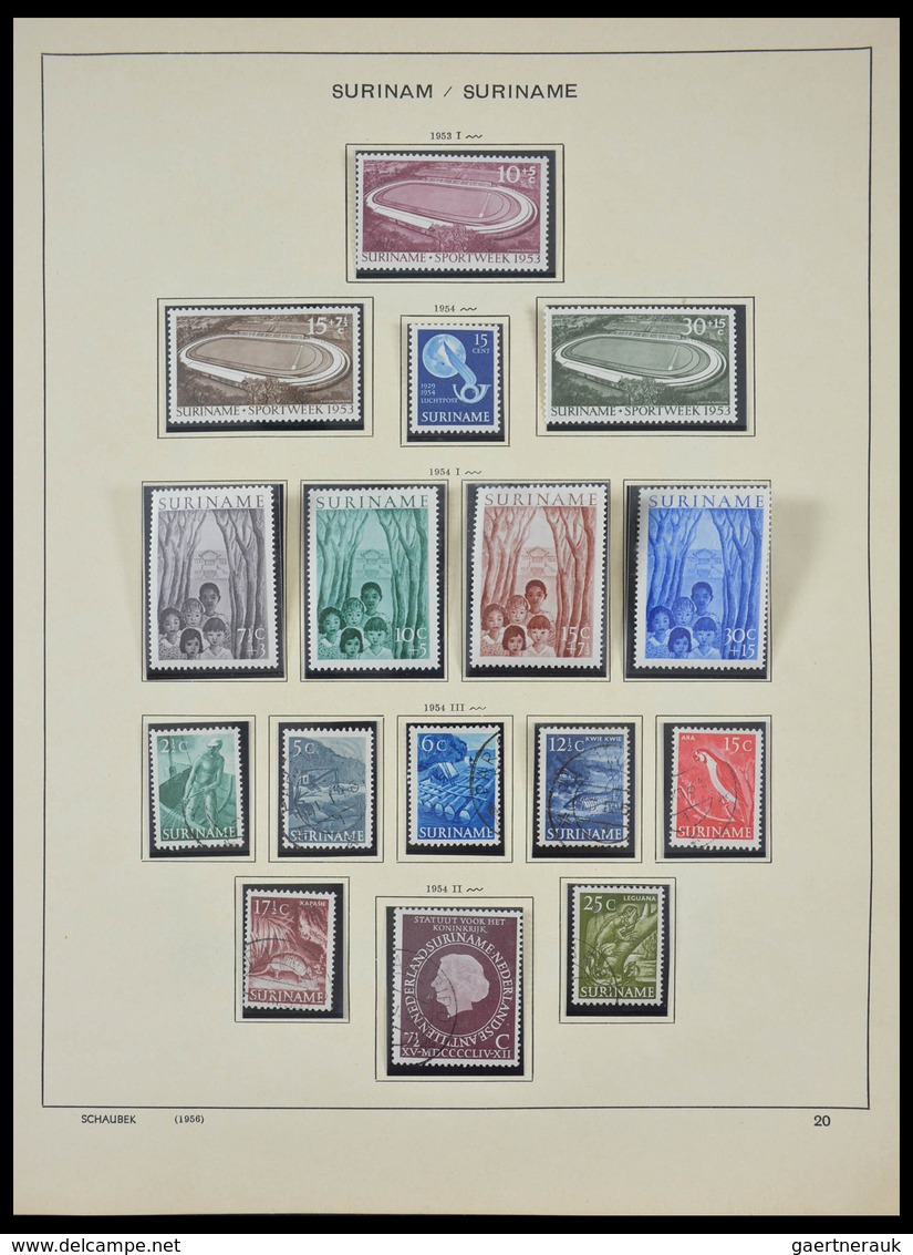 Surinam: 1873-2000: Almost complete, mostly MNH and mint hinged collection Surinam 1873-2000 in over