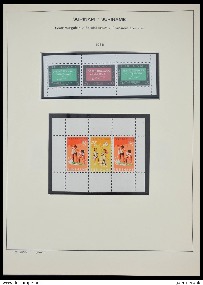 Surinam: 1873-2000: Almost complete, mostly MNH and mint hinged collection Surinam 1873-2000 in over