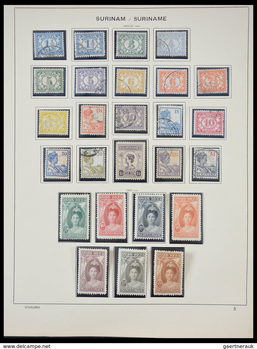 Surinam: 1873-2000: Almost complete, mostly MNH and mint hinged collection Surinam 1873-2000 in over