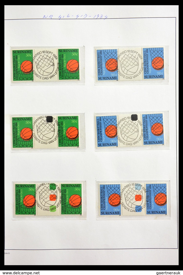 Surinam: 1977-2003: Beautiful, very extensive, cancelled collection gutterpairs of Surinam 1977-2003