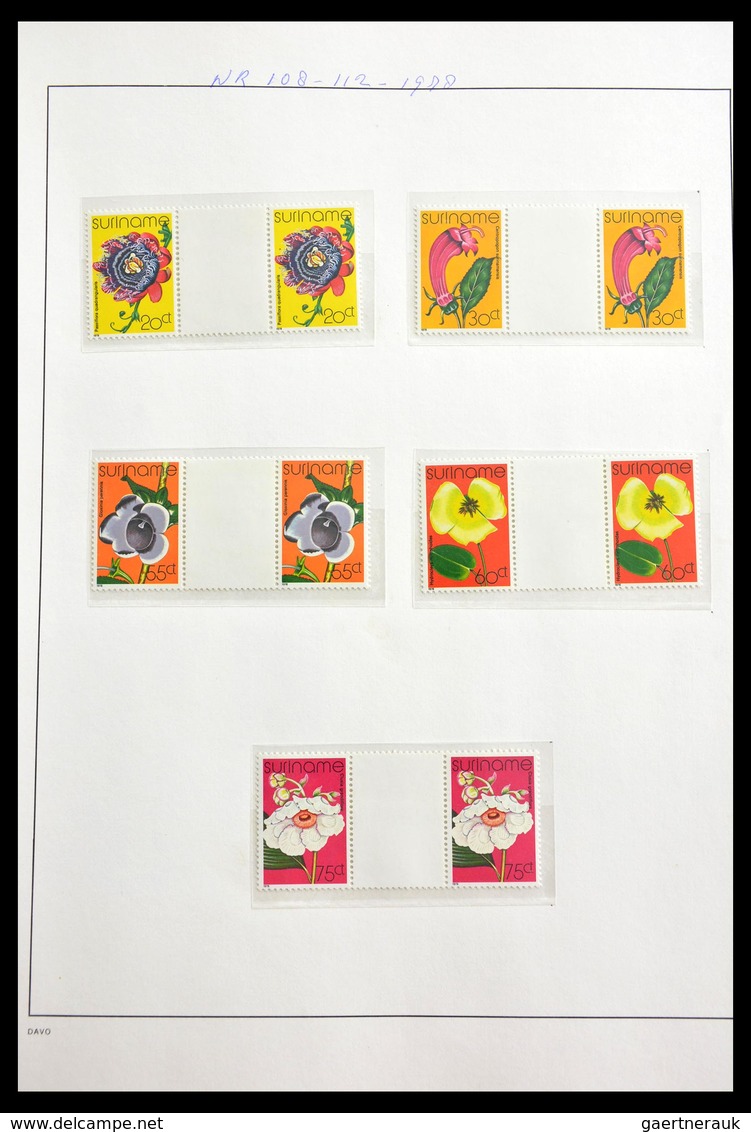 Surinam: 1977-2004: Beautiful, very extensive, MNH collection gutterpairs of Surinam 1977-2004, incl