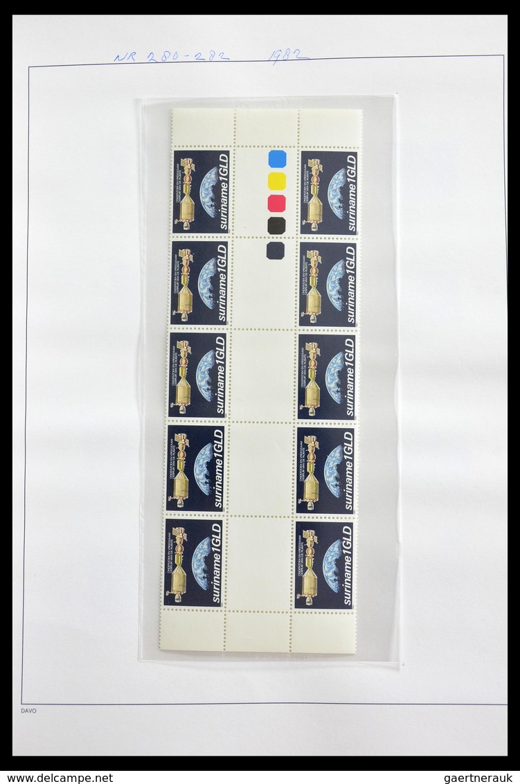 Surinam: 1977-2004: Beautiful, very extensive, MNH collection gutterpairs of Surinam 1977-2004, incl