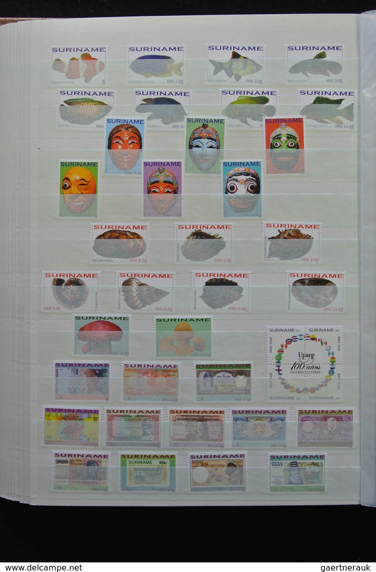 Surinam: 1988-2012: As good as complete, MNH collection Republic of Surinam 1988-2012 in stockbook.