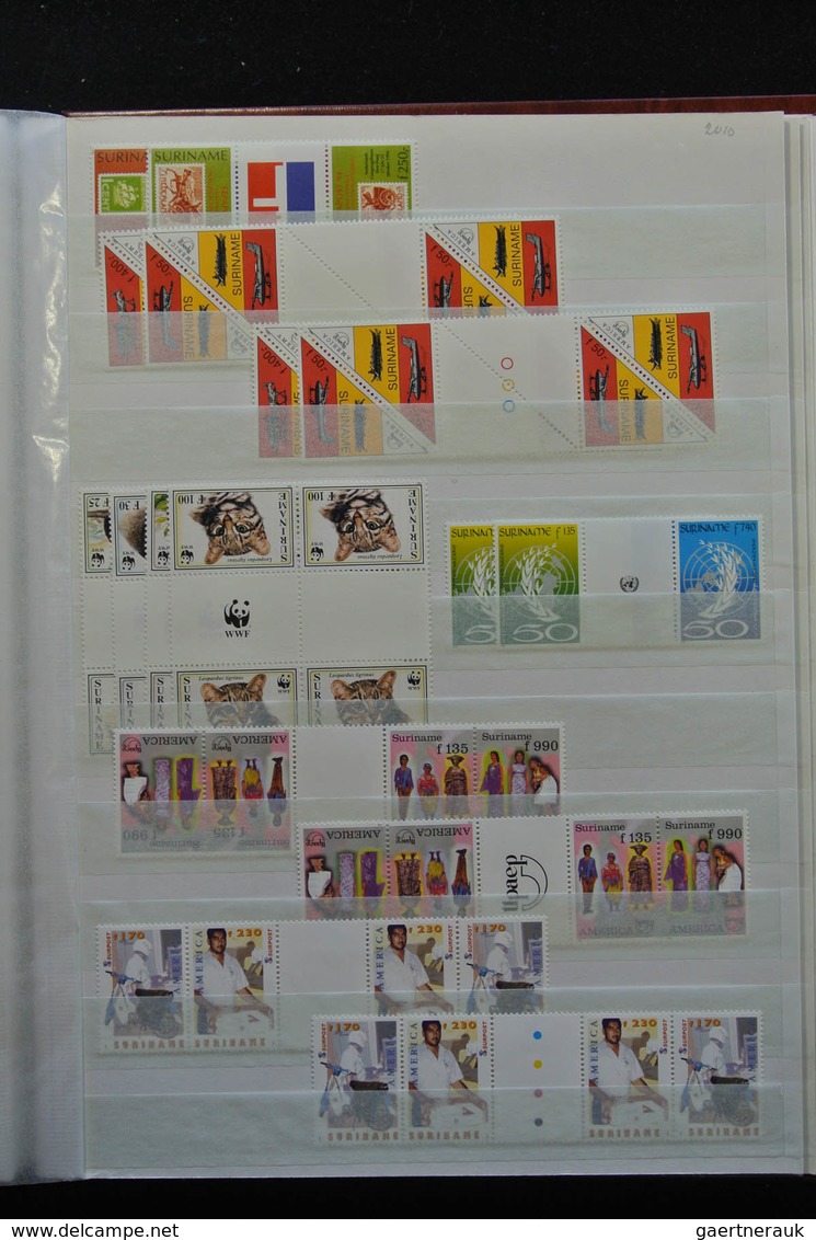 Surinam: 1988-2012: As good as complete, MNH collection Republic of Surinam 1988-2012 in stockbook.