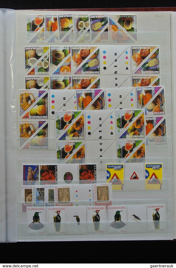 Surinam: 1988-2012: As good as complete, MNH collection Republic of Surinam 1988-2012 in stockbook.