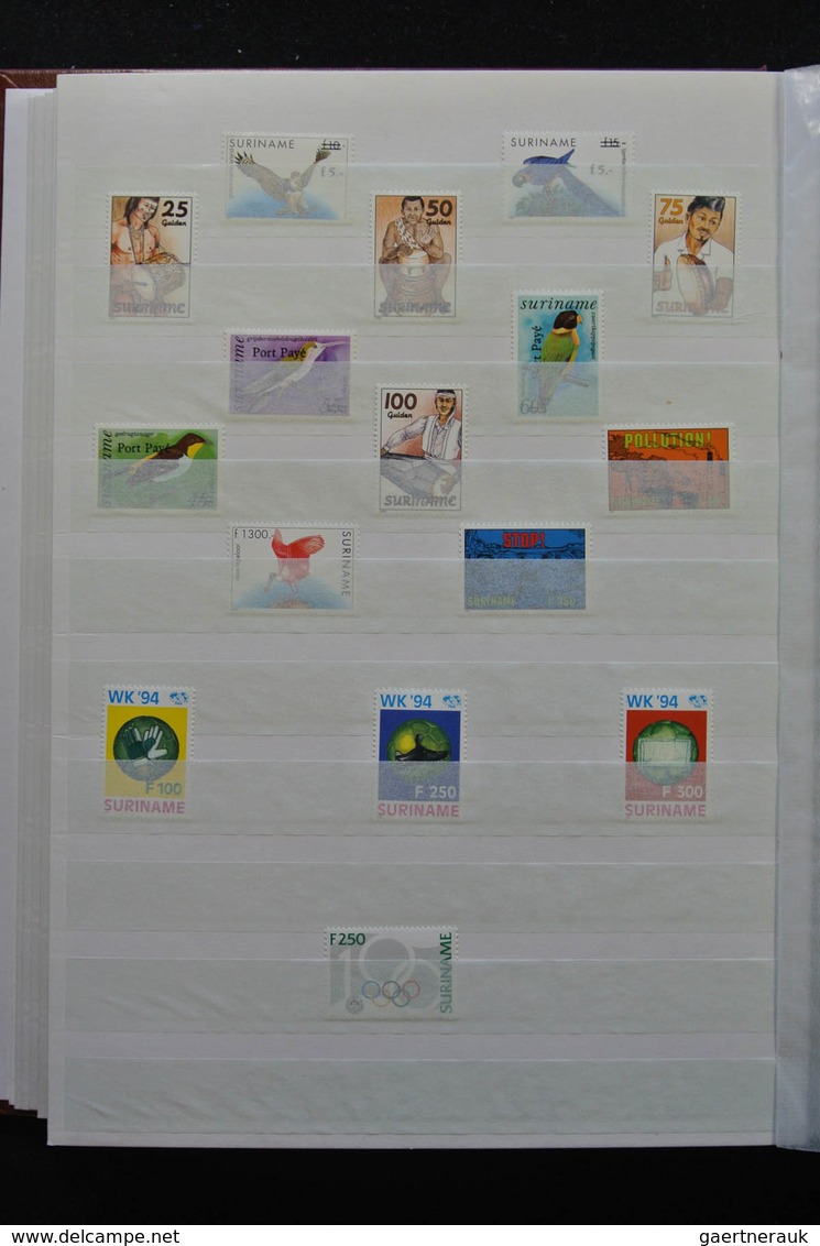 Surinam: 1988-2012: As good as complete, MNH collection Republic of Surinam 1988-2012 in stockbook.