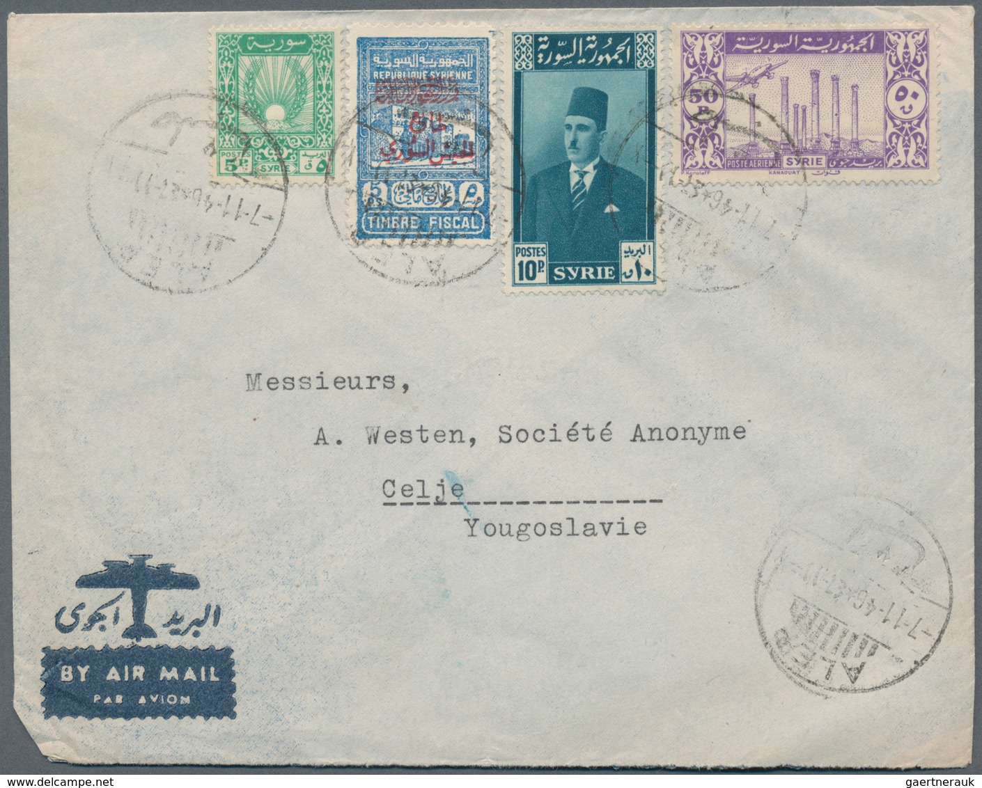 Syrien: 1917/1960 (ca.), Mainly 1940s/1950s, Holding Of Apprx. 390 Covers/cards, Mainly Commercial C - Syrien