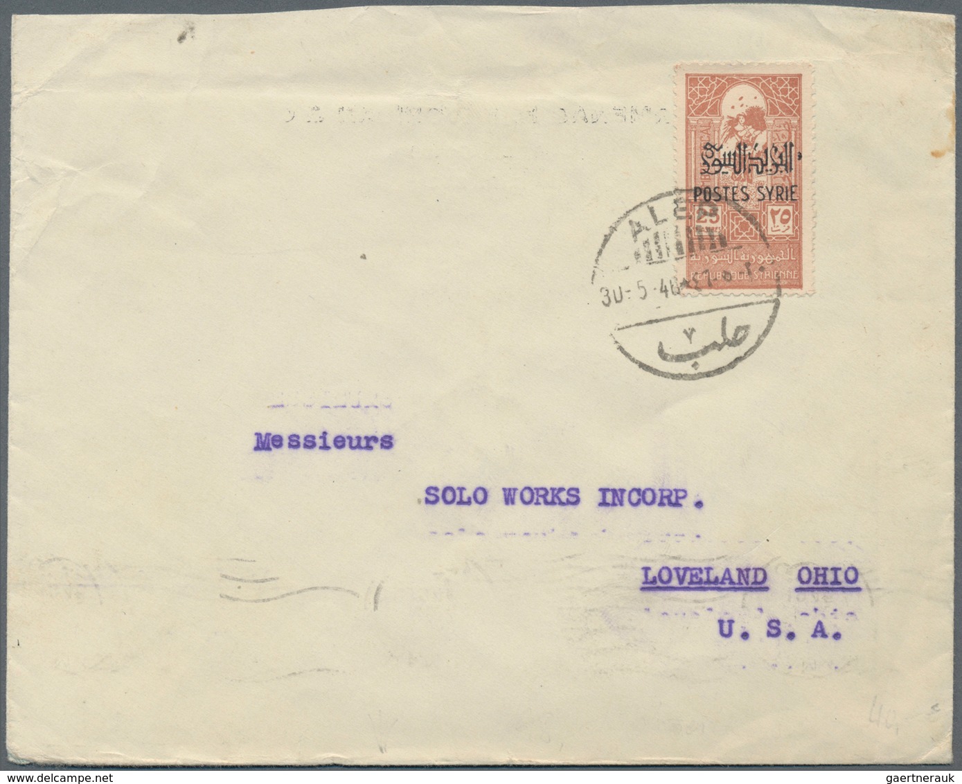 Syrien: 1917/1960 (ca.), Mainly 1940s/1950s, Holding Of Apprx. 390 Covers/cards, Mainly Commercial C - Syrien