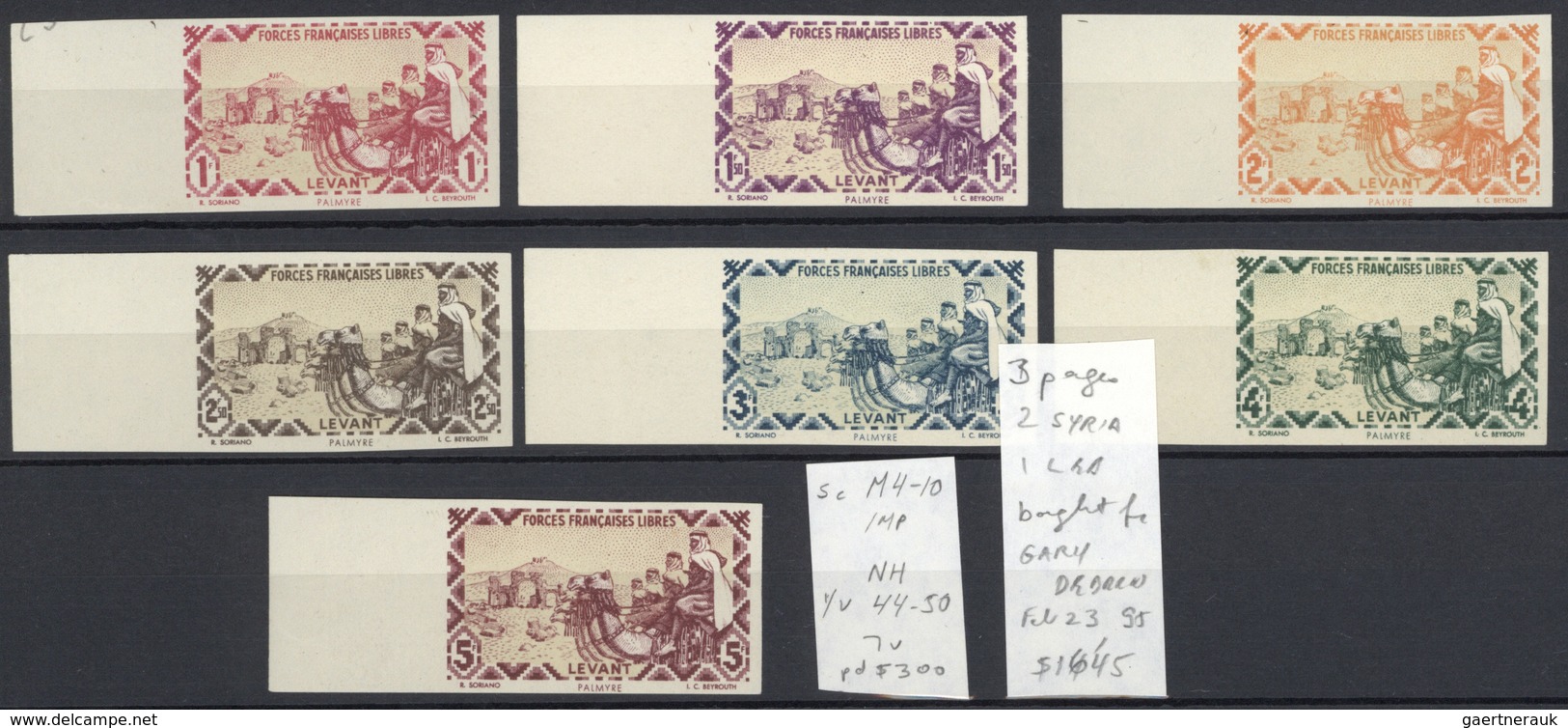 Syrien: 1930-50, Stock Of Imperf Issues In Large Album Including Air Mails, Many Imperfs In Pairs, M - Syrien