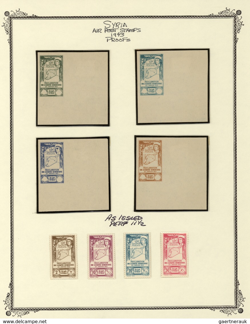 Syrien: 1942/1953, Specialised Mint Collection On Album Pages, Showing Blocks Of Four, Plate Blocks, - Syrien