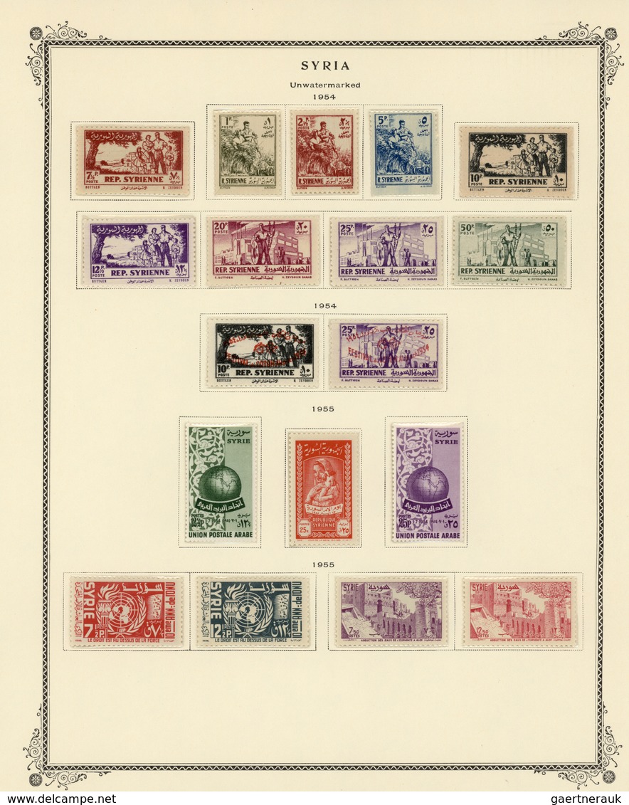 Syrien: 1946/1958, mint collection on album pages, well collected throughout, also incl. apprx. 90 i