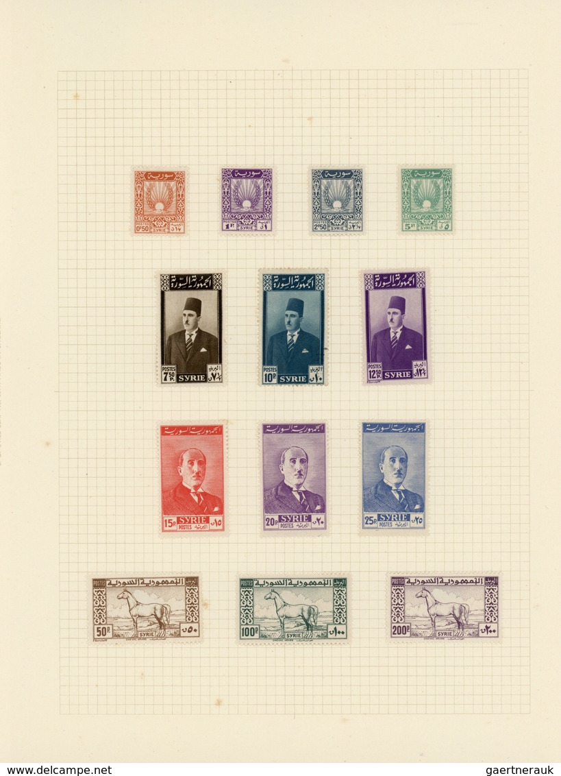 Syrien: 1946/1958, mint collection on album pages, well collected throughout, also incl. apprx. 90 i