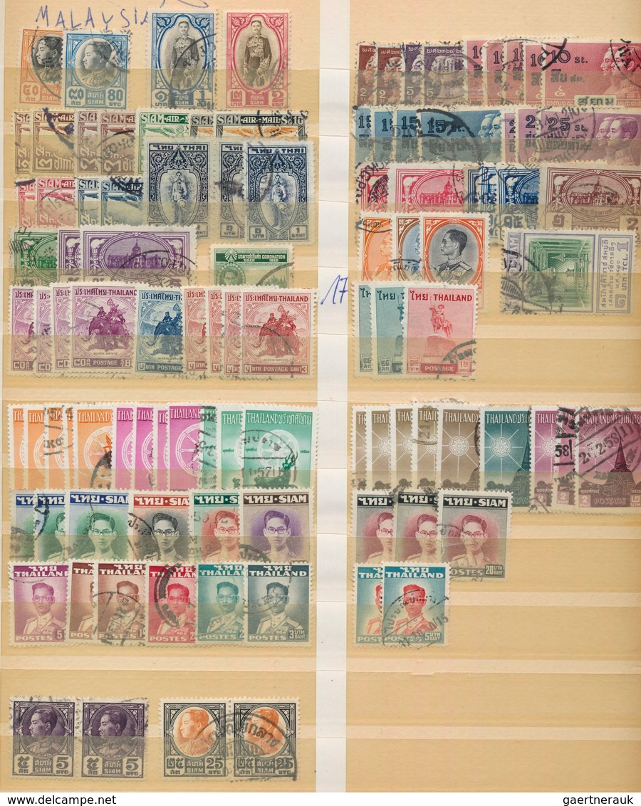 Thailand: 1883/1951, Collection Mint Hinged And Used, With Duplicates On Pages. - Thailand