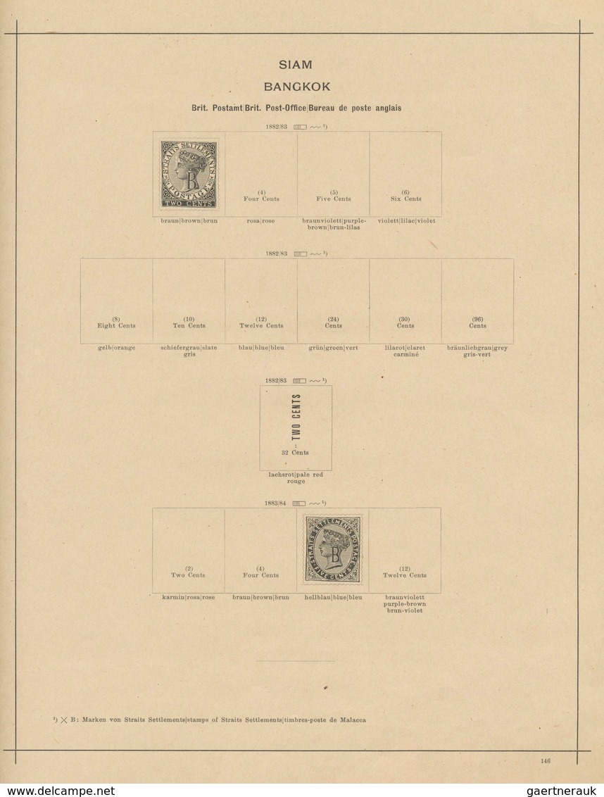 Thailand: 1883/1951, Collection Mint Hinged And Used, With Duplicates On Pages. - Thailand