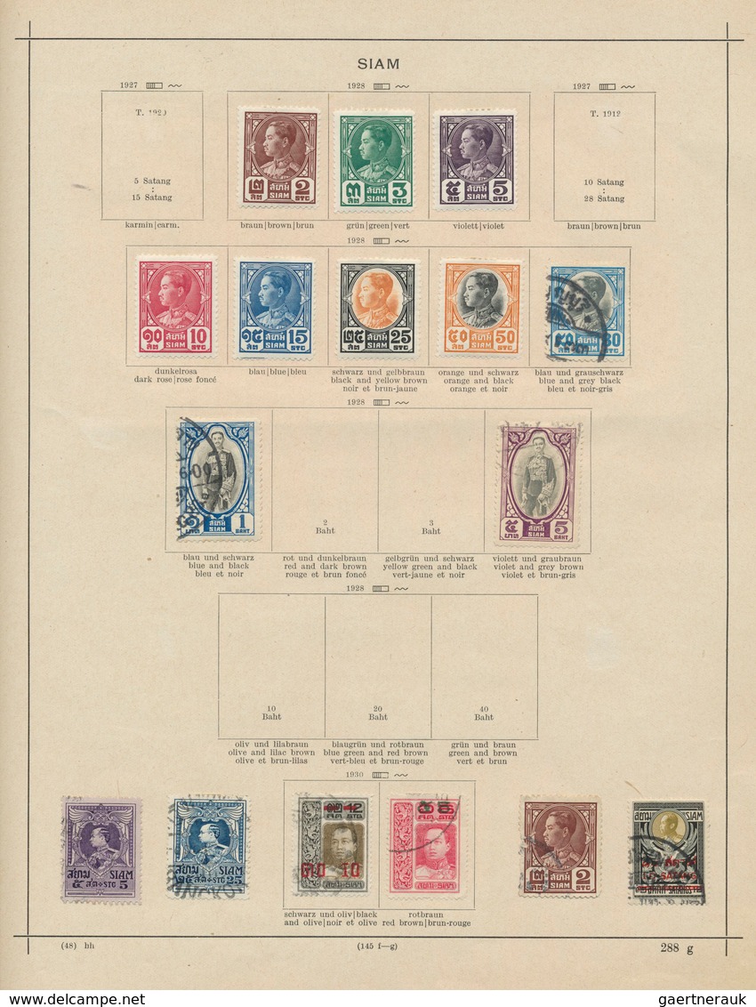 Thailand: 1883/1951, Collection Mint Hinged And Used, With Duplicates On Pages. - Thailand