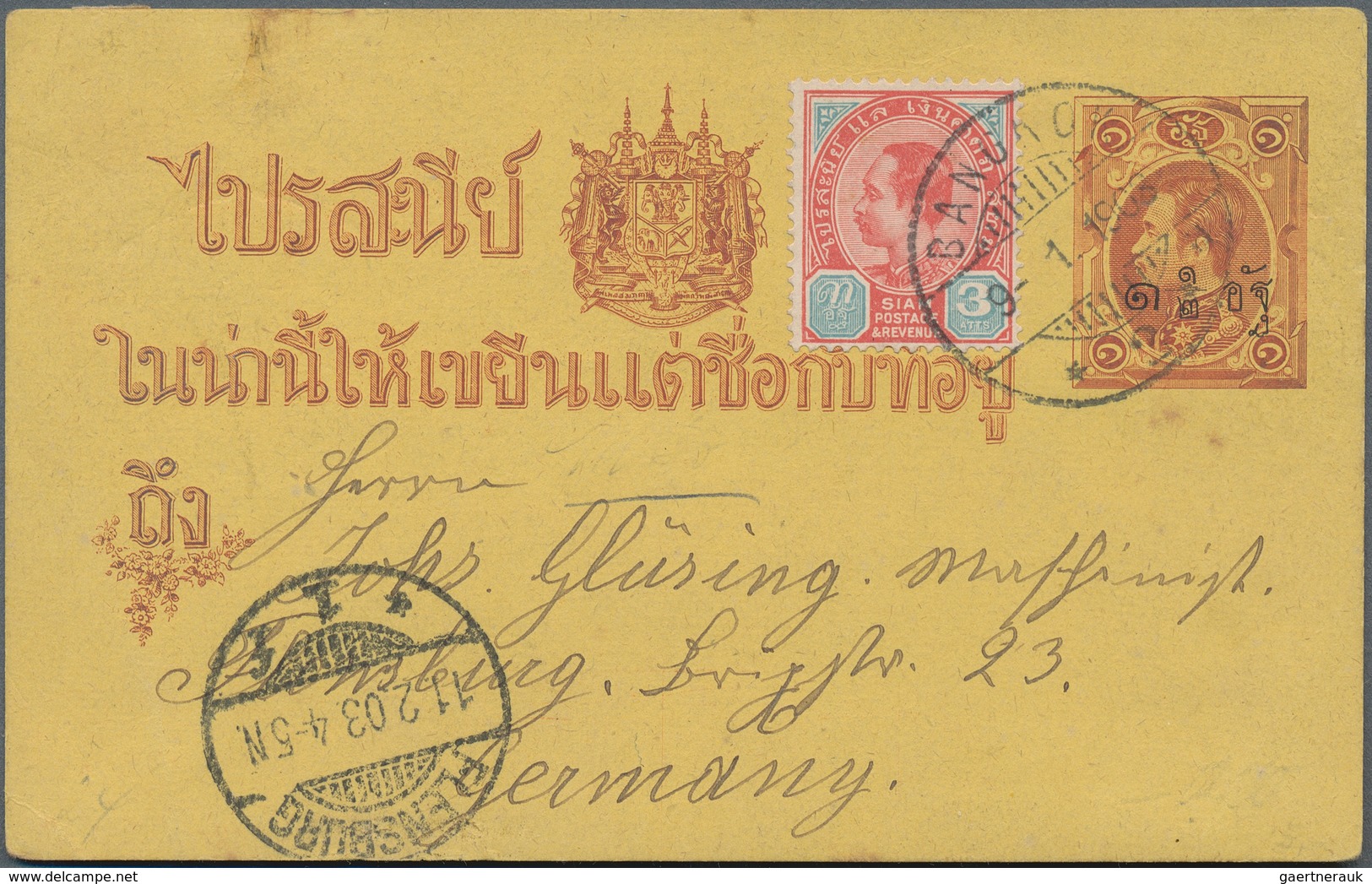 Thailand: 1883-1940 Ca.: Collection And Accumulation Of Mint And Used Stamps In A Stockbook And On S - Tailandia