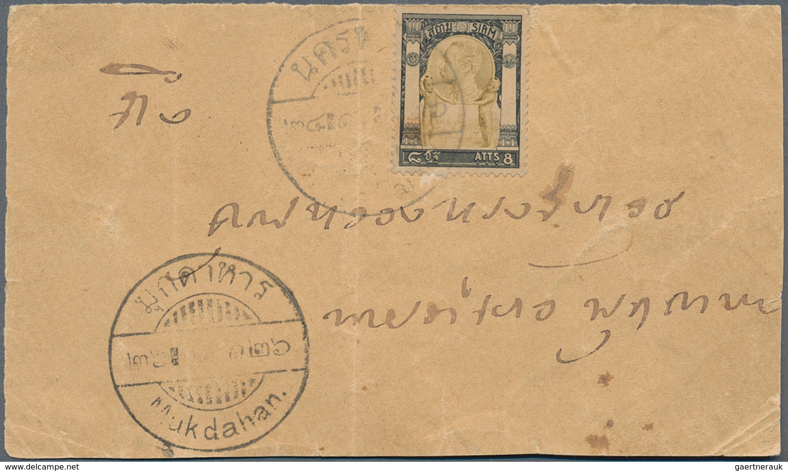 Thailand: 1906/1960, Covers/used Stationery (26) Inc. Two With Private Printing On Reverse. - Thailand