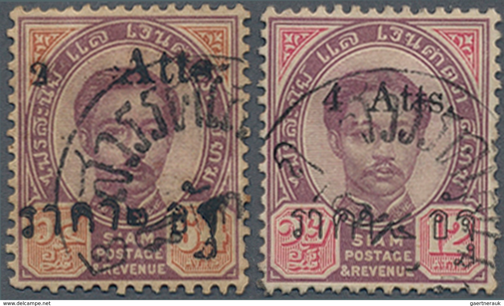 Thailand - Stempel: 1894/1899 (ca.), Selection Of Native C.d.s.: "MANOROM", "NAKHON SAWAN", "PHITSAN - Thaïlande