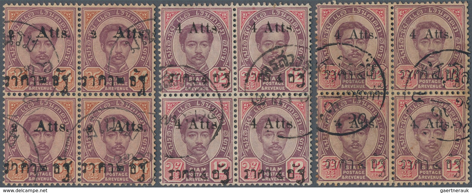 Thailand - Stempel: 1894/1899 (ca.), Selection Of Native C.d.s.: "MANOROM", "NAKHON SAWAN", "PHITSAN - Thailand