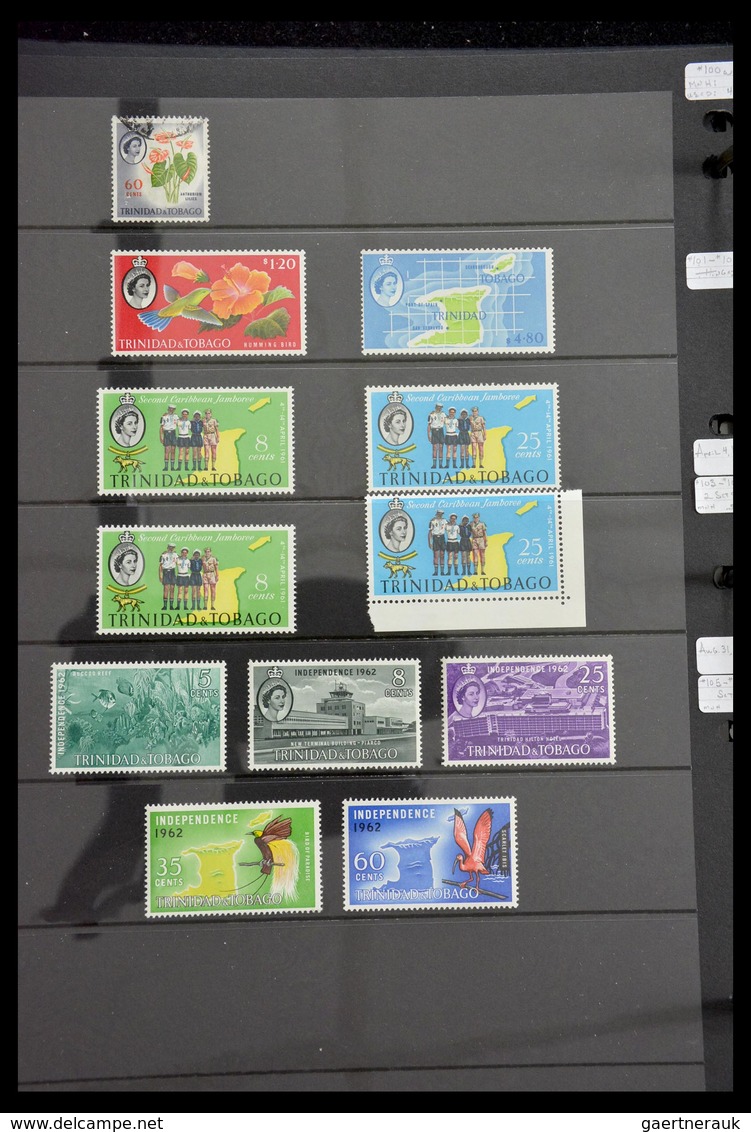 Trinidad und Tobago: 1851-1999: Well filled, MNH, mint hinged and used collection Trinidad and Tobag