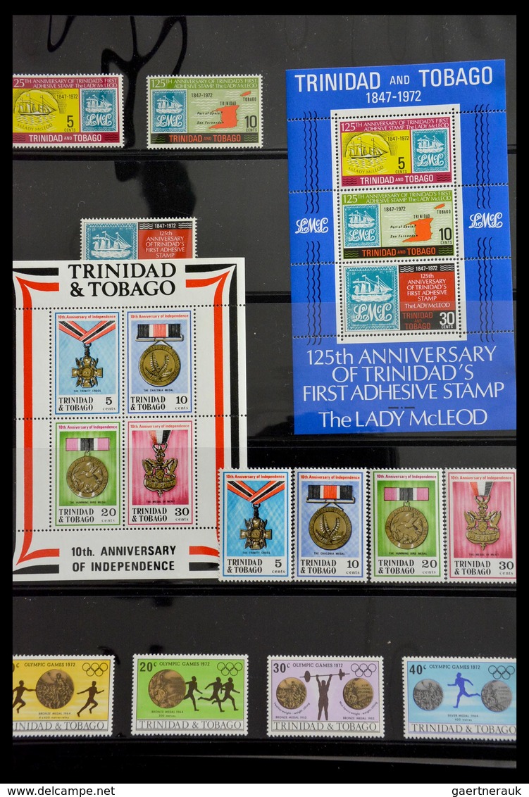 Trinidad und Tobago: 1851-1999: Well filled, MNH, mint hinged and used collection Trinidad and Tobag