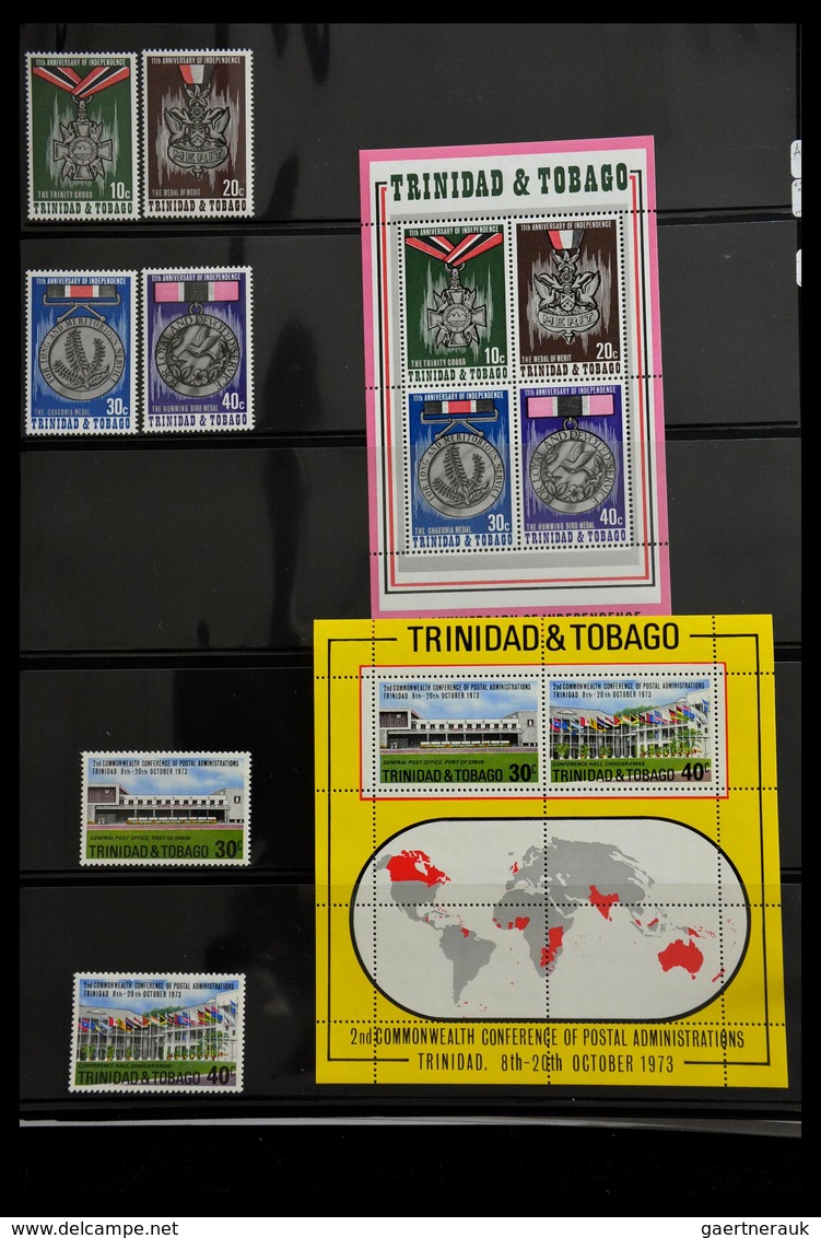 Trinidad und Tobago: 1851-1999: Well filled, MNH, mint hinged and used collection Trinidad and Tobag