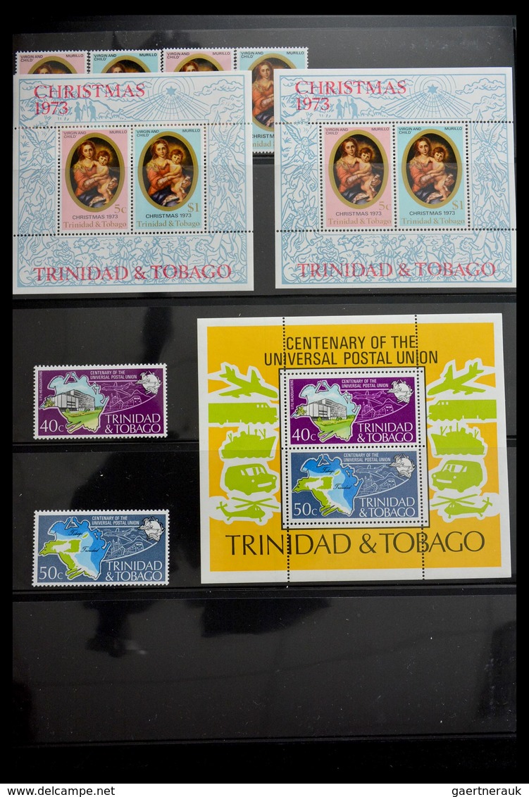 Trinidad und Tobago: 1851-1999: Well filled, MNH, mint hinged and used collection Trinidad and Tobag