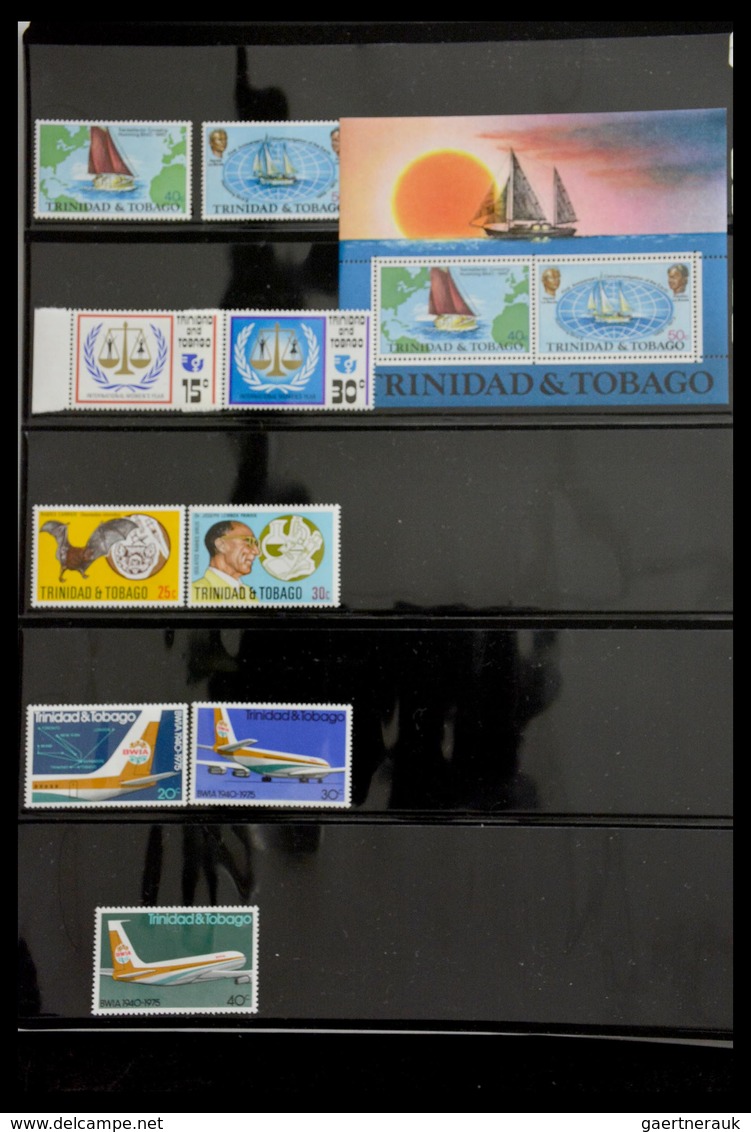Trinidad und Tobago: 1851-1999: Well filled, MNH, mint hinged and used collection Trinidad and Tobag