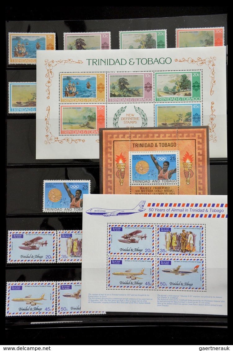 Trinidad und Tobago: 1851-1999: Well filled, MNH, mint hinged and used collection Trinidad and Tobag