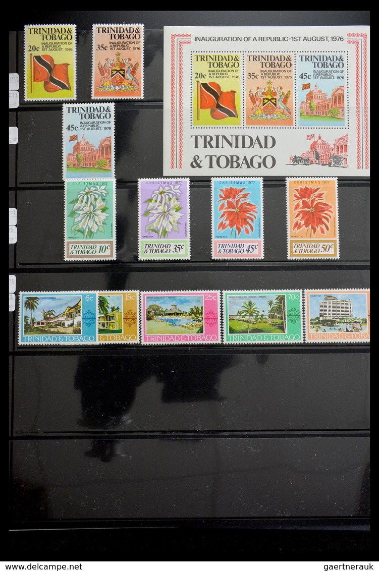 Trinidad und Tobago: 1851-1999: Well filled, MNH, mint hinged and used collection Trinidad and Tobag