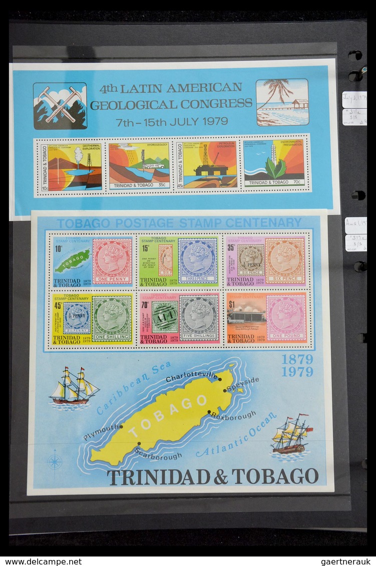 Trinidad und Tobago: 1851-1999: Well filled, MNH, mint hinged and used collection Trinidad and Tobag