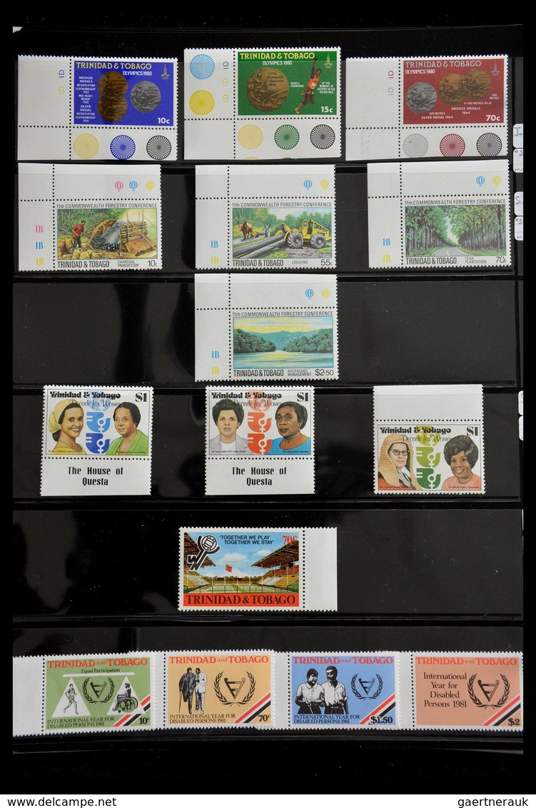 Trinidad und Tobago: 1851-1999: Well filled, MNH, mint hinged and used collection Trinidad and Tobag