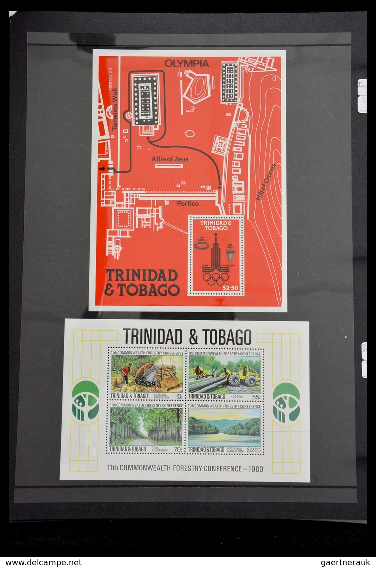 Trinidad und Tobago: 1851-1999: Well filled, MNH, mint hinged and used collection Trinidad and Tobag