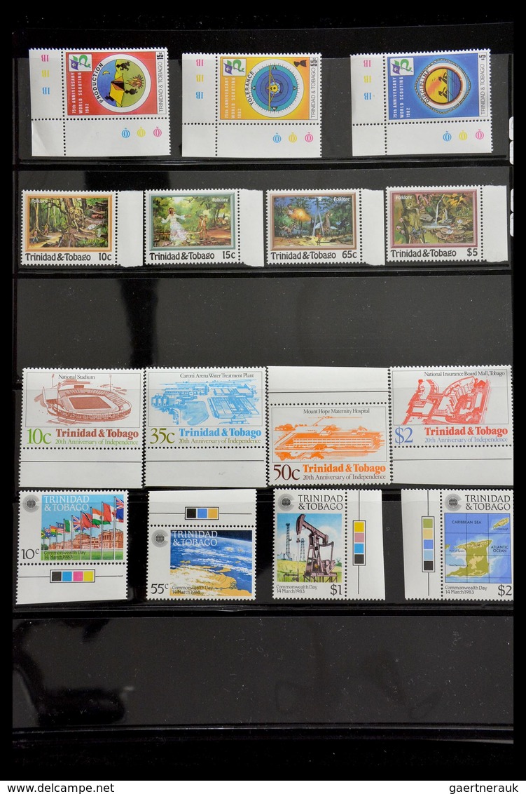 Trinidad und Tobago: 1851-1999: Well filled, MNH, mint hinged and used collection Trinidad and Tobag