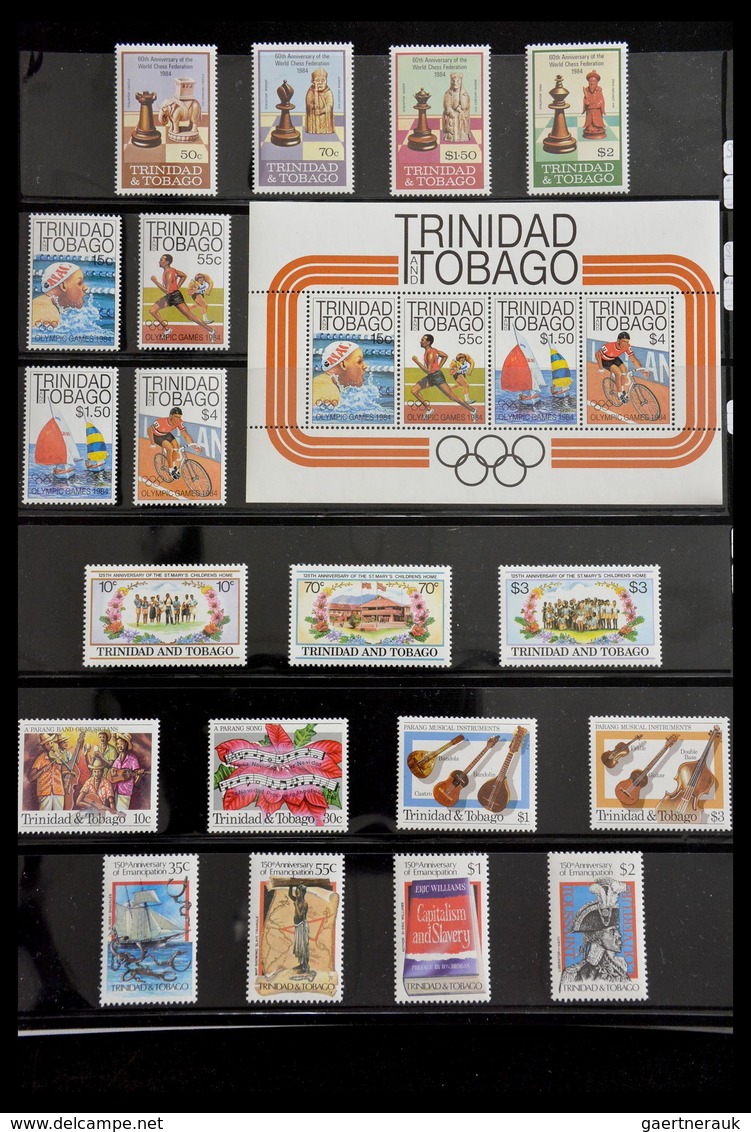 Trinidad und Tobago: 1851-1999: Well filled, MNH, mint hinged and used collection Trinidad and Tobag