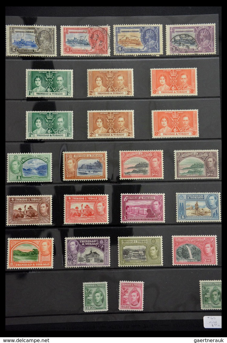 Trinidad und Tobago: 1851-1999: Well filled, MNH, mint hinged and used collection Trinidad and Tobag