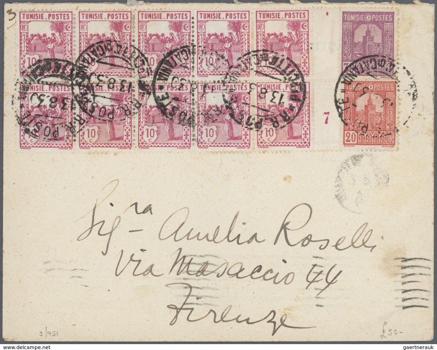 Tunesien: 1855/1930 (ca.), Unusual Accumulation With 16 Covers And Used Postal Stationeries With Man - Briefe U. Dokumente