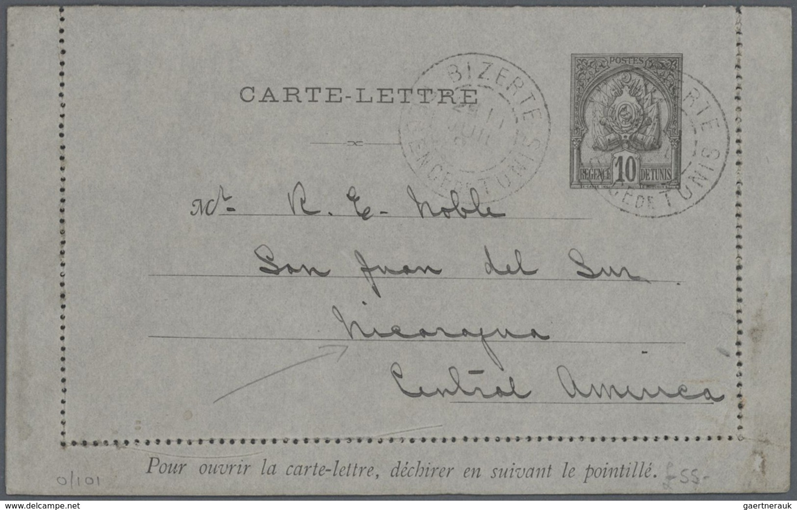 Tunesien: 1855/1930 (ca.), Unusual Accumulation With 16 Covers And Used Postal Stationeries With Man - Briefe U. Dokumente