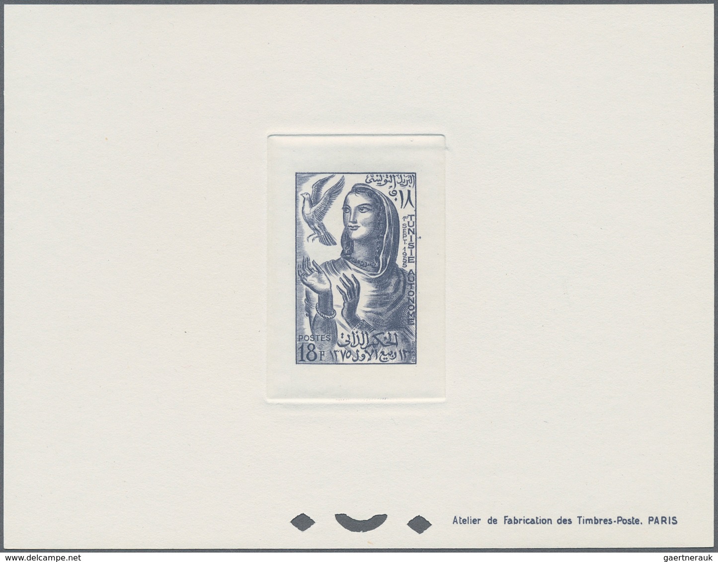 Tunesien: 1890-1975, 132 Epreuve De Luxe Including Sunk Die Proofs, Two Very Scarce First Issue Proo - Lettres & Documents